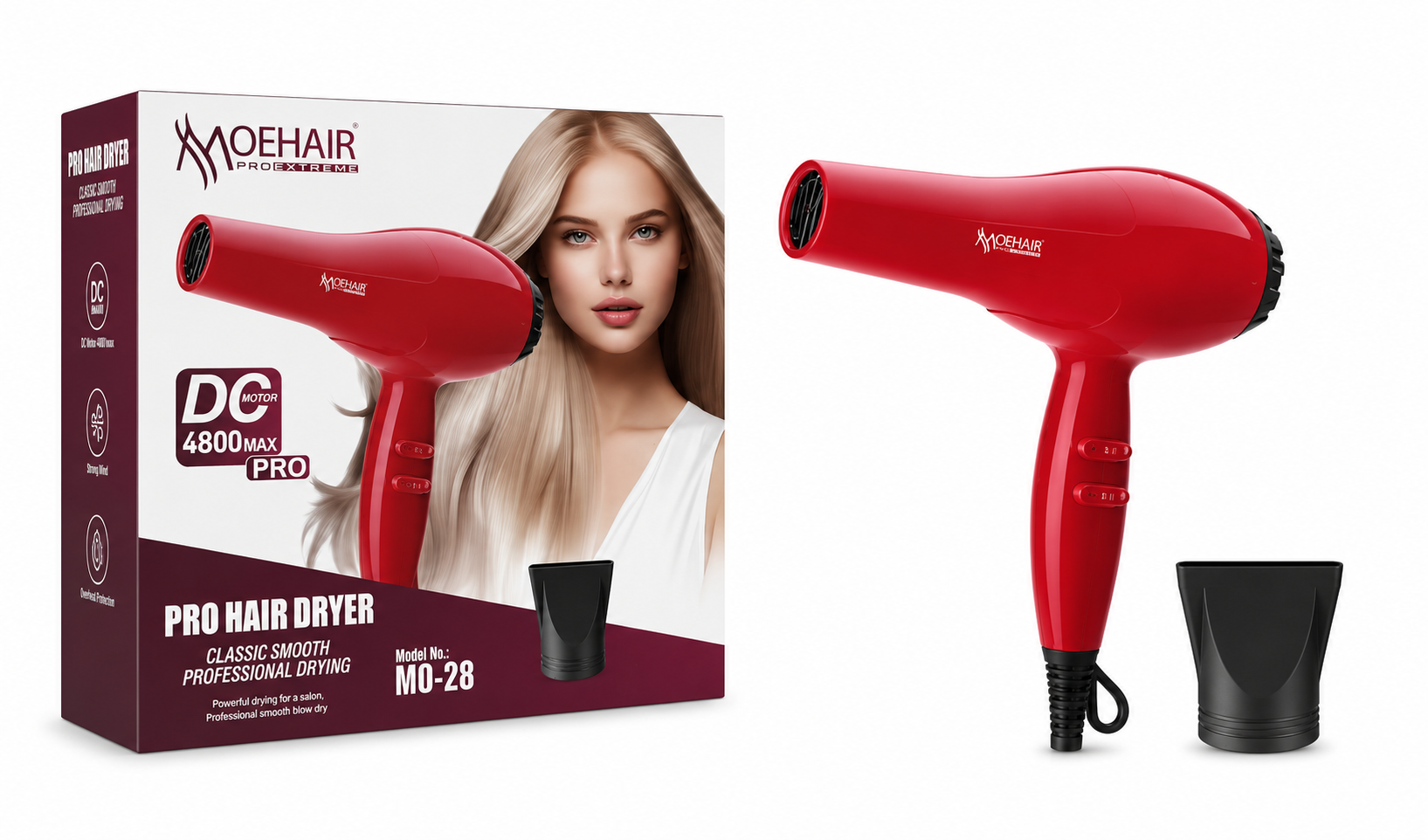 MOEHAIR Professional Saç Feni | Güclü Hair Dryer 4800W
