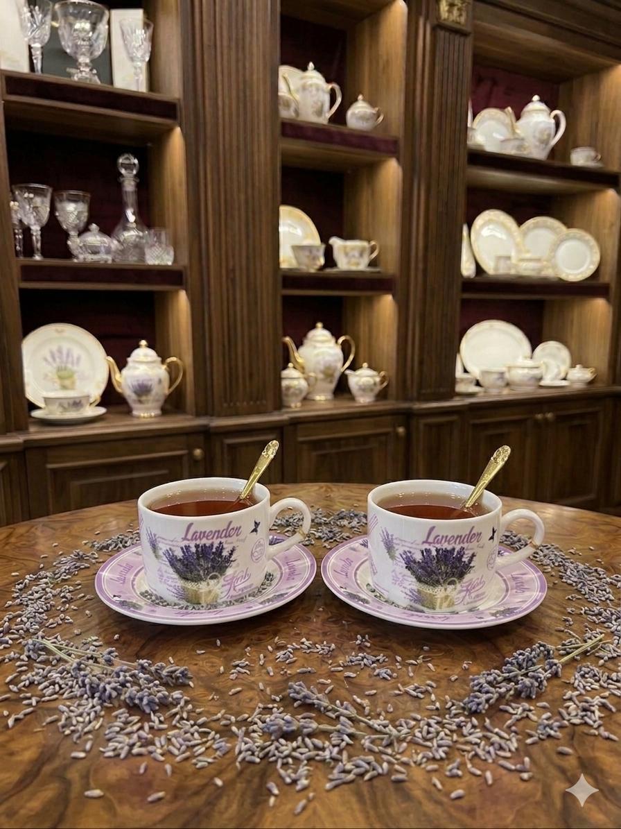 Lavender Seriyası Çay Fincanı Dəsti – 2 Nəfərlik